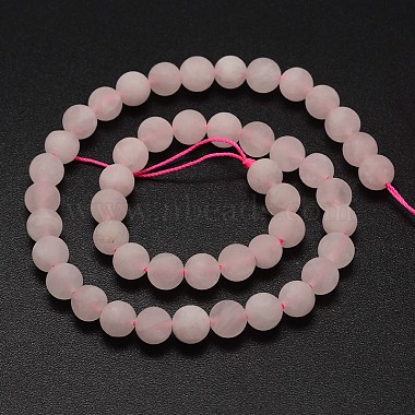 Natural Rose Quartz Beads Strands(X-G-D670-6mm)-2
