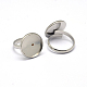 Adjustable 304 Stainless Steel Finger Rings Components(STAS-L193-P-14mm)-3