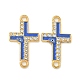 Alloy Blue Enamel Connector Charms(ENAM-S003-02H)-1