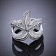 Fashion Style Brass Starfish/Sea Stars Metal Rings(RJEW-EE0001-086-D)-6