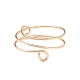 Brass Wire Wrap Double Line Cuff Ring for Women(RJEW-JR00505-02)-1