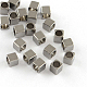 201 perles d'espacement cube en acier inoxydable(X-STAS-S040-10)-1