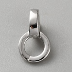 925 Sterling Silver Tube Bails, Loop Bails, Platinum, 14x8x5.5mm, Hole: 5mm and 3x4mm(STER-WH0026-13P)