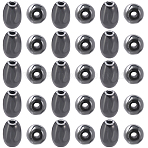 100Pcs Non-Magnetic Synthetic Hematite Beads, Oval, Black, 6x4mm, Hole: 1mm(G-BBC0001-56)