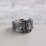 Retro 304 Stainless Steel Finger Rings for Men, Nine Tail Fox, Antique Silver, US Size 10(19.8mm)(WGC3F58-01)