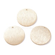 Brass Charms, Flat Round, Real 24K Gold Plated, 18x0.5mm, Hole: 1.4mm(KK-Y003-07C-G)