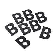 Alloy Pendants, Letter B, Black, 27x19x2mm, Hole: 8~10x8~8.5mm(FIND-G030-17)
