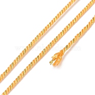 Polycotton Filigree Cord, Braided Rope, with Plastic Reel, for Wall Hanging, Crafts, Gift Wrapping, Orange, 1.2mm, about 27.34 Yards(25m)/Roll(OCOR-E027-02B-19)