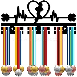 Acrylic Medal Holder, Medal Display Hanger Rack, Medal Holder Frame, with Standoff Pins, Sports, 130x290x10mm, Hole: 8mm(AJEW-WH0296-083)