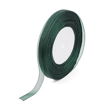 Organza Ribbon, Sea Green, 5/8 inch(15mm), 50yards/roll(45.72m/roll), 10rolls/group, 500yards/group(457.2m/group).