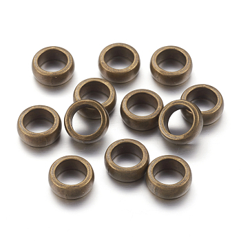Tibetan Style Spacer Beads, Rondelle, Cadmium Free & Nickel Free & Lead Free, Antique Bronze, 11x5mm, Hole: 7.5mm