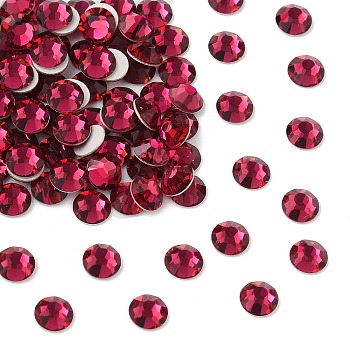 Preciosa&reg MAXIMA Crystal No Hotfix Flatback Stones, Czech Crystal, Dura Foiling, Round(438 11 615 Chaton Rose), 90110 Ruby, SS8(2.3~2.5mm)