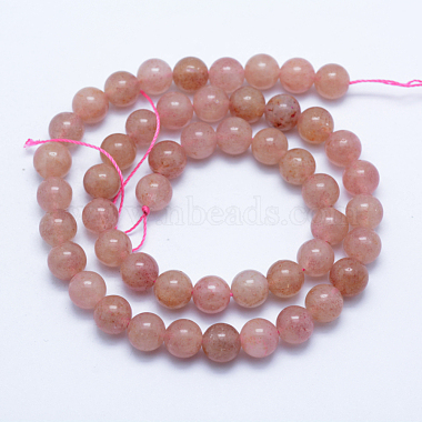 Natural Strawberry Quartz Beads Strands(G-F364-07-8mm)-3