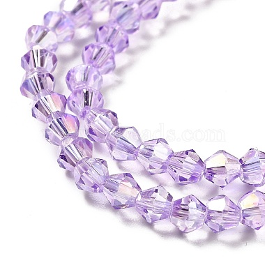 Transparent Electroplate Glass Beads Strands(EGLA-S056-4mm-23)-3