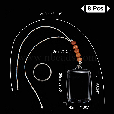 8Pcs Plastic Badge Holder Pendant Decoration(HJEW-CA0001-19)-2