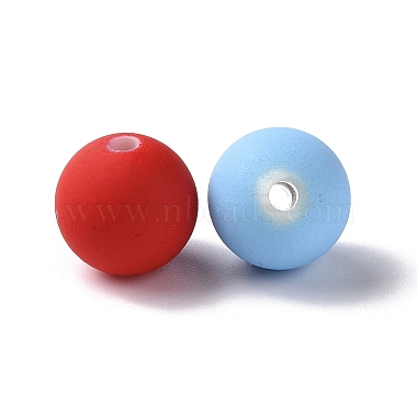 Spray Painted ABS Plastic Beads(KY-G025-08D)-2