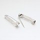 Iron Brooch Pin Back Safety Catch Bar Pins with 2 Holes(IFIN-A171-04C)-2