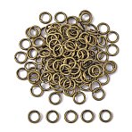 Brass Open Jump Rings, Round, Cadmium Free & Lead Free, Antique Bronze, 7x1mm, 18 Gauge, Inner Diameter: 5mm, about 4000pcs/500g(JRC7MM-AB)