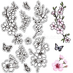 Custom PVC Plastic Clear Stamps, for DIY Scrapbooking, Photo Album Decorative, Cards Making, Stamp Sheets, Film Frame, March Cherry Blossom, 160x110x3mm(DIY-WH0439-0180)