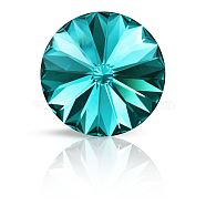 Preciosa&reg MAXIMA Crystal Round Stones, Czech Crystal, Bicone(436 11 177 Rivoli), Dura Foiling, 60230 Blue Zircon, SS39(8.15~8.4mm)(Y-PRC-RASS39-60230)