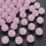 Imitation Jelly Acrylic Beads, Faceted, Round, Pink, 12x11.5mm, Hole: 1.8mm, about 560pcs/500g(MACR-S373-97B-E10)