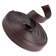 Flat PU Imitation Leather Cord, for Bag Decor, Coconut Brown, 20x2~2.5mm(LC-WH0006-05C-01)