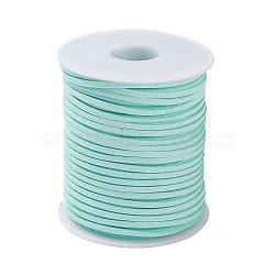 45M Faux Suede Cord, Faux Suede Lace, Pale Turquoise, 2~2.5x1.5~2mm, about 50 Yards(45m)/Roll(LW-M003-06)
