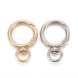 Alloy Swivel Clasps, Swivel Snap Hook, for Handbag Ornaments Decoration, Cadmium Free & Lead Free, Ring, Mixed Color, 40x27x5.5mm, Hole: 10x5mm(X-KEYC-H109-01)