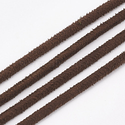 Faux Suede Cords, Faux Suede Lace, Coconut Brown, 3x3mm, about 10.93 yards(10m)/roll(LW-S033-02)