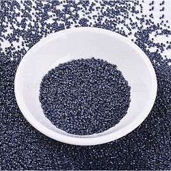 MIYUKI Delica Beads Small, Cylinder, Japanese Seed Beads, 15/0, (DB0301) Matte Gunmetal, 1.1x1.3mm, Hole: 0.7mm, about 3500pcs/10g(X-SEED-J020-DBS0301)