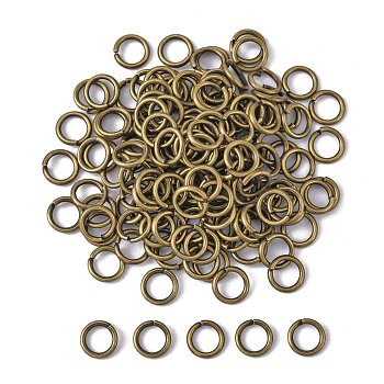 Open Jump Rings Brass Jump Rings, Cadmium Free & Lead Free, Antique Bronze, 7x1mm, 18 Gauge, Inner Diameter: 5mm, about 4000pcs/500g