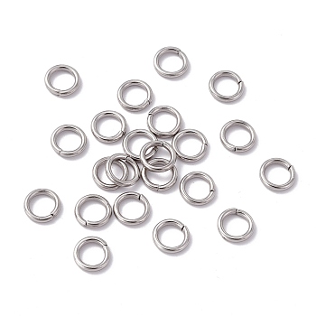 304 Stainless Steel Jump Rings, Open Jump Rings, Round, Stainless Steel Color, 8x1.4mm, Inner Diameter: 5.4mm