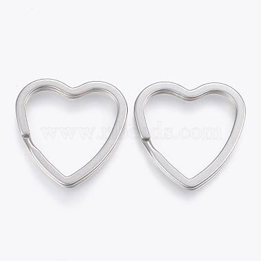 Stainless Steel Color Heart Stainless Steel Split Key Rings