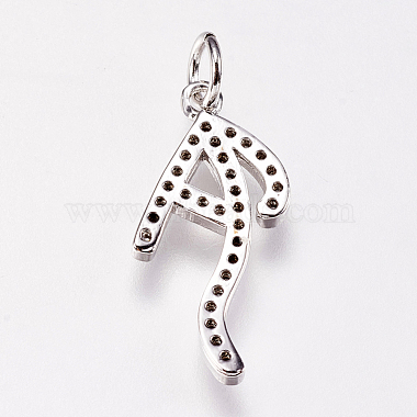 Pendentifs de lettre en laiton avec zircone cubique de micro pave(ZIRC-A010-A02)-2