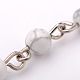 La main de perles de pierres précieuses chaînes de colliers bracelets faisant(AJEW-JB00047)-2