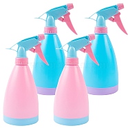 Empty Plastic Spray Bottles with Adjustable Nozzle, Refillable Bottles, for Cleaning Gardening Plant, Mixed Color, 20x8.4cm, 2 colors, 2pcs/color, 4pcs/set(TOOL-BC0001-70)