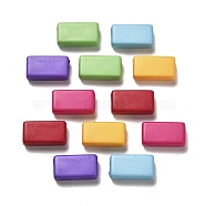 Opaque Acrylic Beads, Rectangle, Mixed Color, 18.5x10x6mm, Hole: 2mm, about 450pcs/500g(OACR-A030-03)