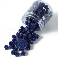 Paw Print Sealing Wax Particles, for Retro Seal Stamp, Dark Blue, 9.5x8.5x6mm(SCRA-PW0012-02A-05)