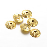 Brass Bead Caps, Apetalous, Golden, 5x1mm, Hole: 0.5mm(KK-L130-03G)