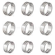 9Pcs 3 Styles 201 Stainless Steel Auxiliary  Ring, Jump Ring Opening Closing Tools, Stainless Steel Color, 7.8mm, Inner Diameter: 17.1~19mm, 3pcs/style(TOOL-UN0001-29)