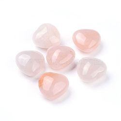 Natural Pink Aventurine Heart Love Stone, Pocket Palm Stone for Reiki Balancing, 25x24~26x13~15mm(G-K290-12)