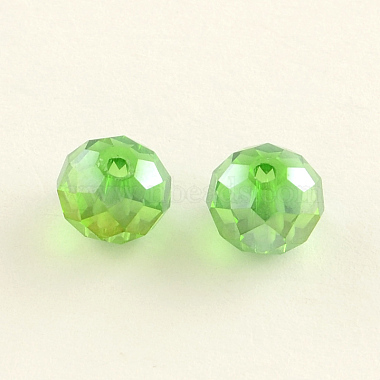 Electroplate Faceted Rondelle AB Color Plated Transparent Glass Beads(GLAA-R152-4mm-M2)-2