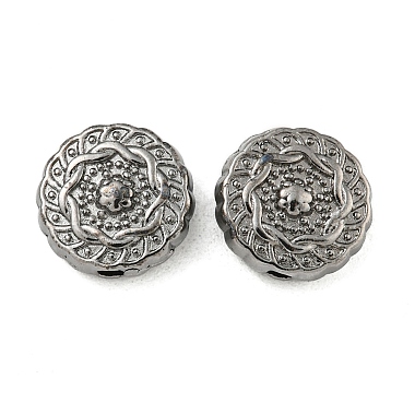 10mm Flat Round Alloy Beads