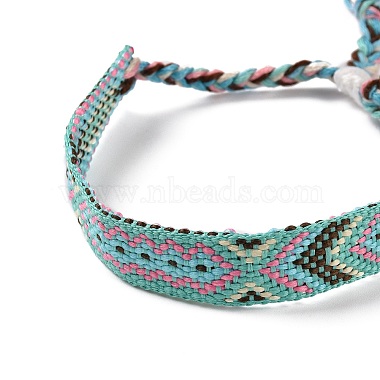 Polyester-cotton Braided Rhombus Pattern Cord Bracelet(FIND-PW0013-001A-19)-2