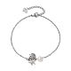 3pcs 3 bracelets de cheville à maillons en alliage style tortue(AJEW-AN00550)-2