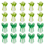 40Pcs 2 Colors Handmade Lampwork Beads, Cabbage, Mixed Color, 19~20.5x10~12.5x10~12mm, Hole: 0.8~2mm, 20pcs/color(LAMP-SC0001-29)