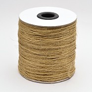3-Ply Jute Cord, Jute String, Jute Twine, for Jewelry Making, Peru, 1.5mm, about 82.02 yards(75m)/roll(OCOR-E005-02A)