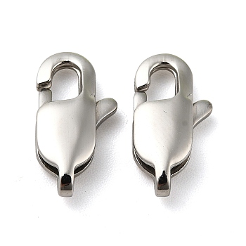304 Stainless Steel Lobster Claw Clasps, 6x13mm