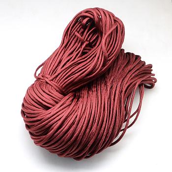 7 Inner Cores Polyester & Spandex Cord Ropes, Solid Color, for Rope Bracelets Making, Brown, 4~5mm, about 109.36 yards(100m)/bundle, 420~500g/bundle