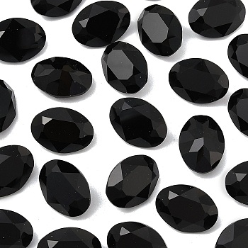 Preciosa&reg MAXIMA Crystal Fancy Stones, Czech Crystal, 435 12 601 Oval, Unfoiled, 23980 Jet, 18x13mm